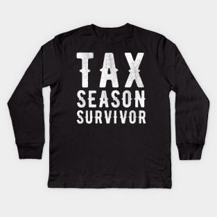 Tax season survivor Kids Long Sleeve T-Shirt